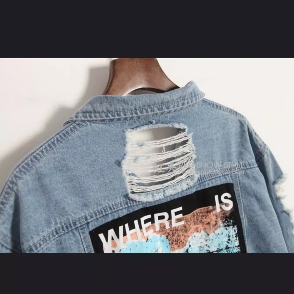 Graphic Denim Jacket - Picture 3 of 6